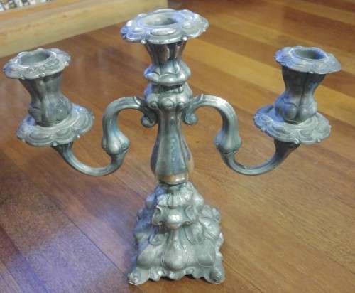 Victorian heavily plated candelabra